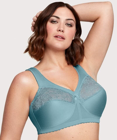 Cathalem Longline Full Coverage Bra with Back and Side Support Womens Bras  Comfortable Lift(Blue,L)