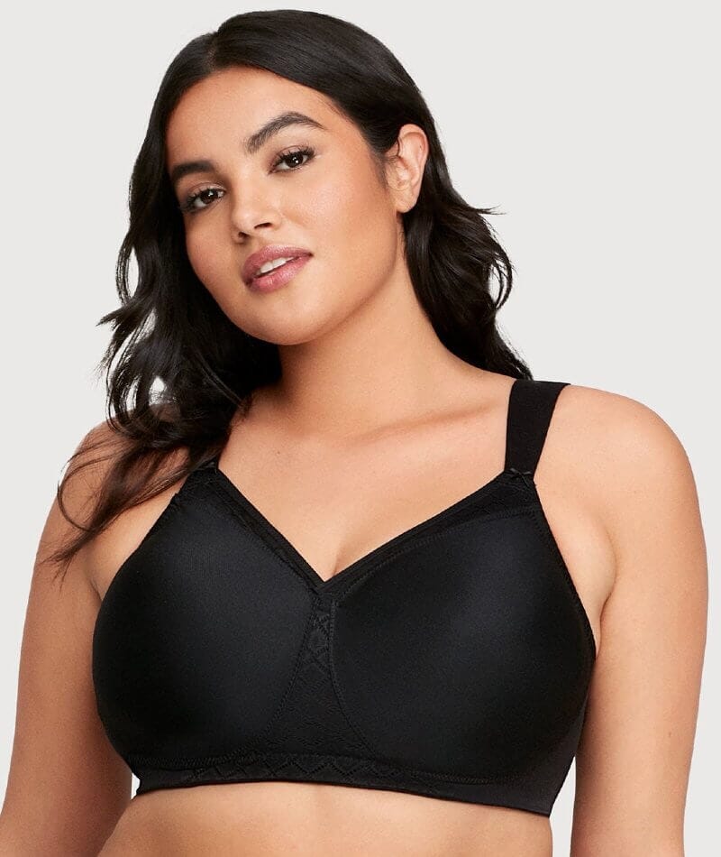 Glamorise Women's Plus Size MagicLift Seamless Bra Wirefree #1007, Black,  34B : : Clothing, Shoes & Accessories
