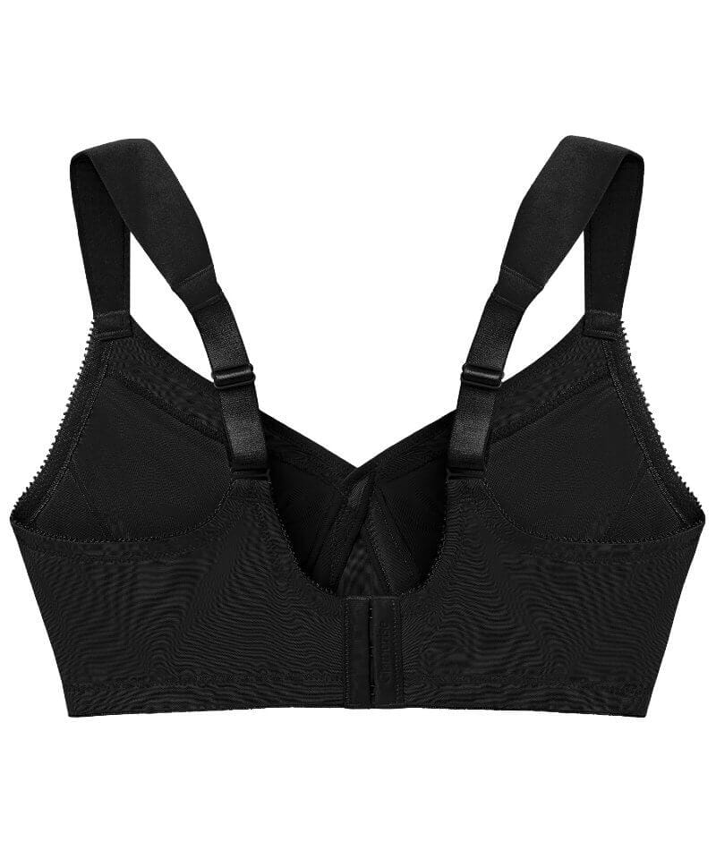 Glamorise Womens MagicLift Cotton Support Wirefree Bra 1001 Black 44D