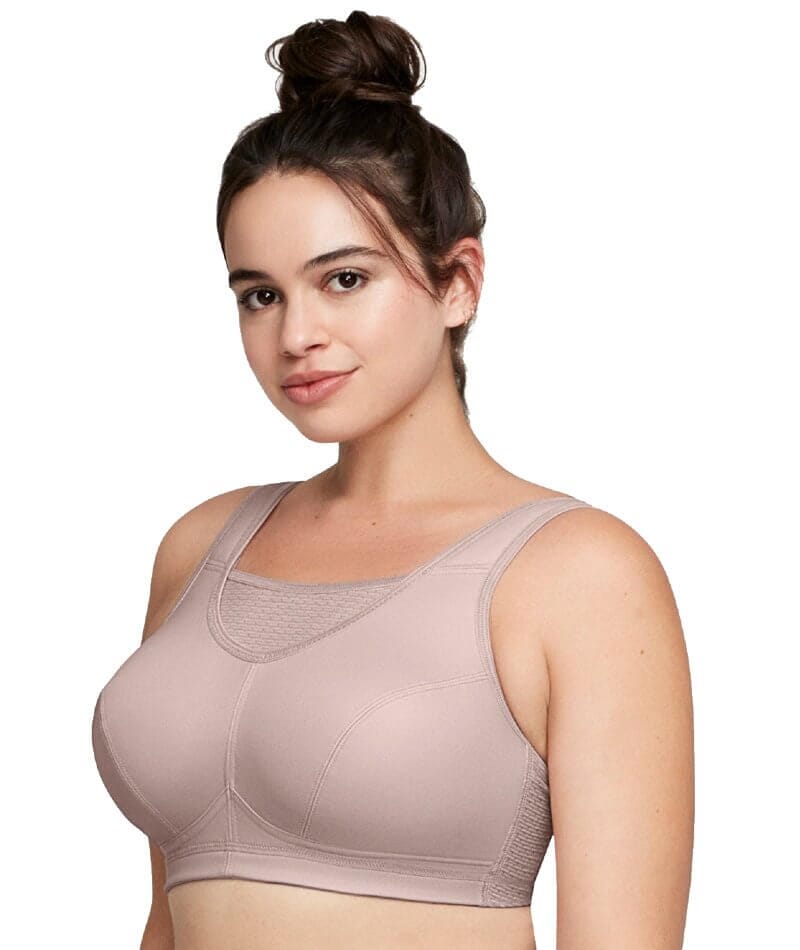 Glamorise Full Figure No Bounce Cami Wirefree Back Close Sports Bra 38D  White - Helia Beer Co