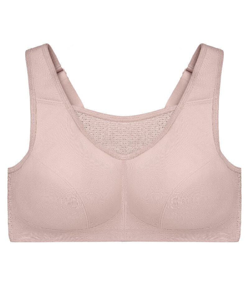 Glamorise No-Bounce Camisole Wire-free Sports Bra - Parfait Pink - Curvy  Bras