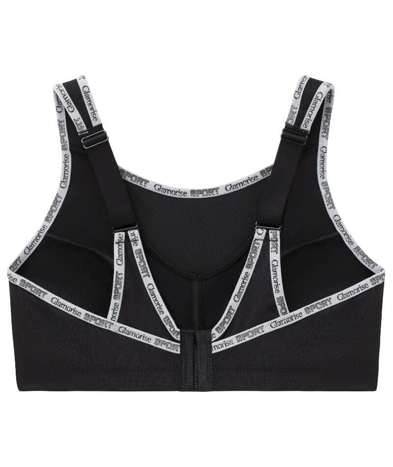 Glamorise Full Figure Plus Size No-Bounce Camisole Elite Sports Bra  Wirefree #1067 Black : : Fashion