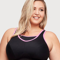 GLAMORISE Women's 38DD Full Figure No-Bounce Camisole Sports Bra 1066 Black  Size XXL - $17 (71% Off Retail) - From Shoptillyoudrop