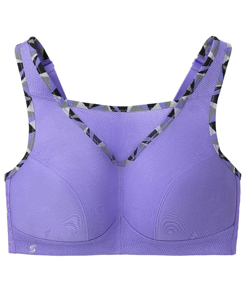 Glamorise No-bounce Camisole Wire-free Sports Bra - Purple - Curvy Bras