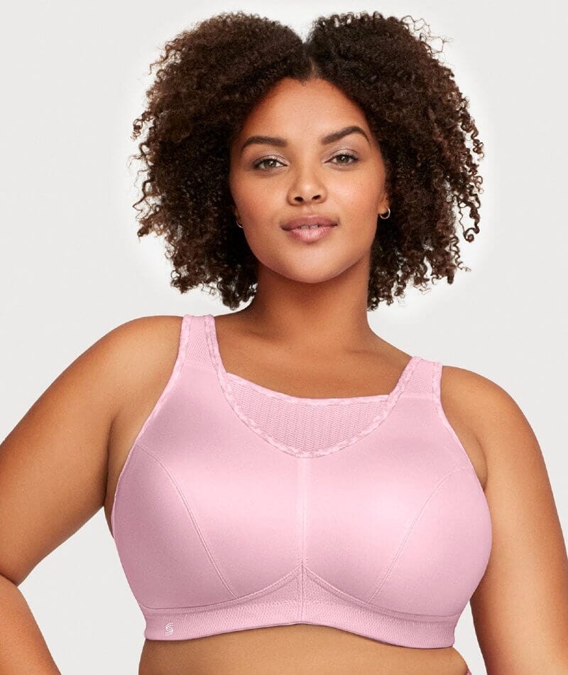 Glamorise No-Bounce Camisole Wire-Free Sports Bra - Parfait Pink - Curvy