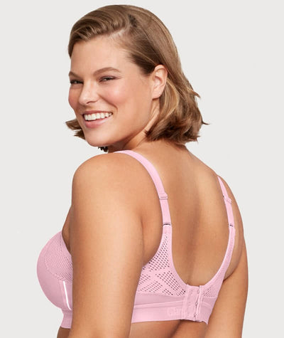 Glamorise No-Bounce Camisole Wire-free Sports Bra - Parfait Pink - Curvy  Bras