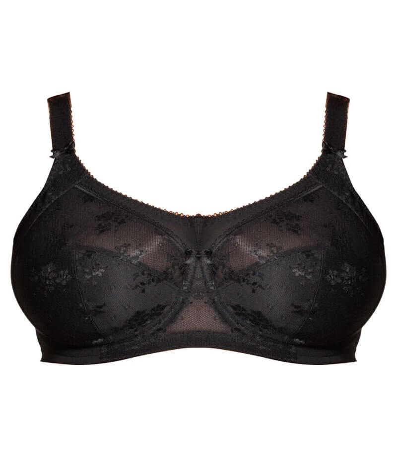 Goddess Alice Underwired Full Cup Bra - Black - Curvy Bras