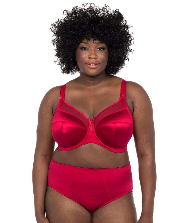 GODDESS Women's Plus Size Keira Underwire Full Cup Banded Bra, Crimson, 36G  : : Fashion