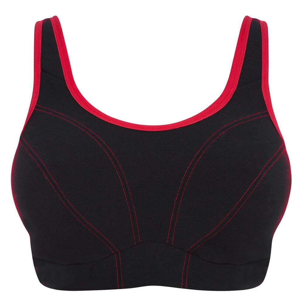 GODDESS Non Wire Side Support Sports Bra (6912),34I,Black Snake at   Women's Clothing store