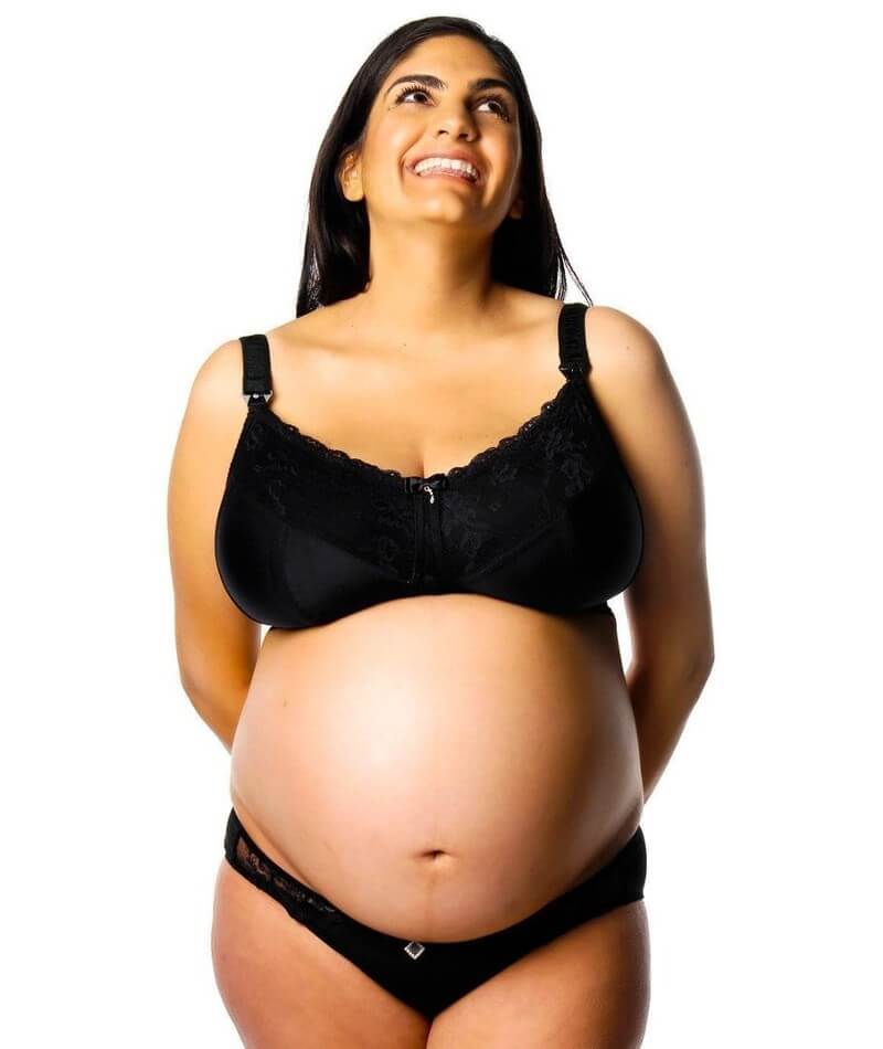 ClearloveWL 2 Piece Nursing Bra Wireless Maternity Bra Nursing Bra for  Women (Color : Grey + Black, Size : XXL) : : Fashion