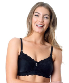 Hotmilk Eclipse Wire-free Maternity & Nursing Bra - Black - Curvy Bras