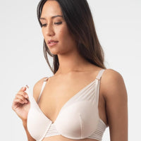 hotmilk Ambition Plunge Bra - Shell Pink