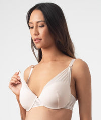 hotmilk Ambition Plunge Bra - Shell Pink