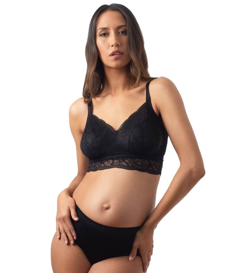 Aayomet Bralettes for Women Plus Size Support Comfort Maternity Seamless  Soft Wirefree Pregnancy Bra (Black, XL) 