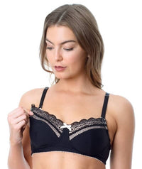 Hotmilk Show Off Wire-free Nursing & Maternity Bra - Black