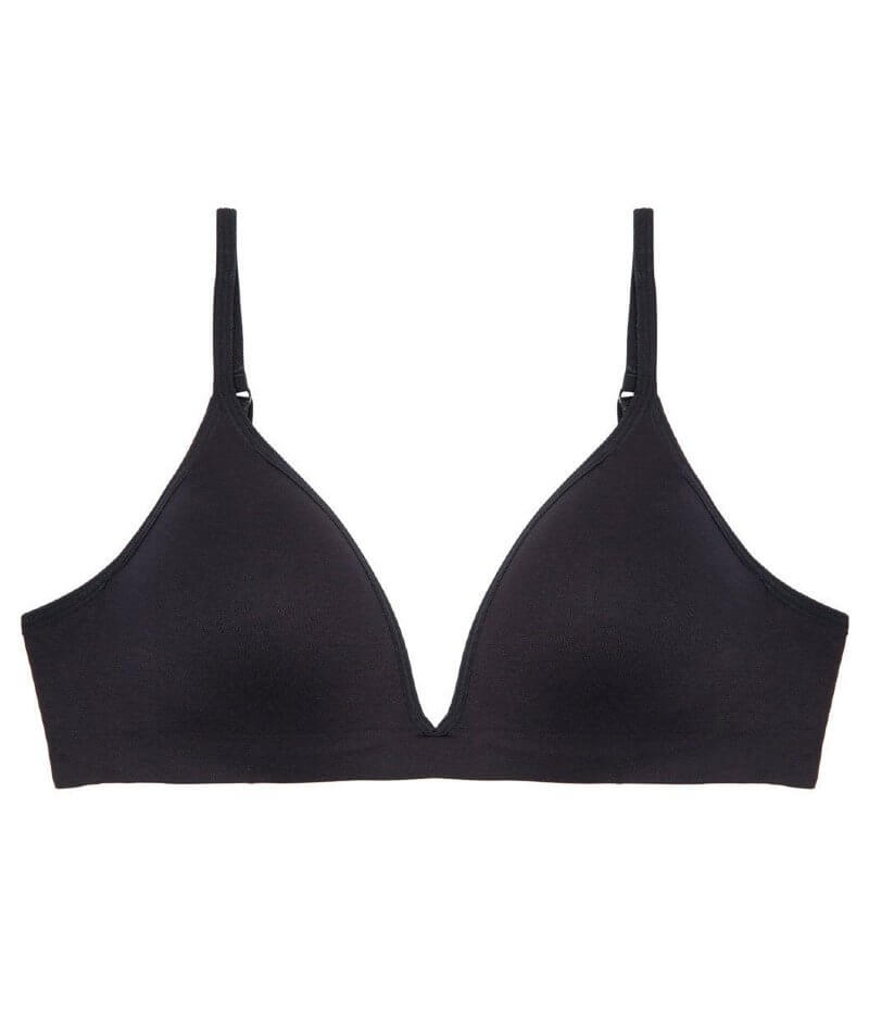 Buy SOIE- Black Full Coverage Seamless Cup Non Wired Bra-Black-38B