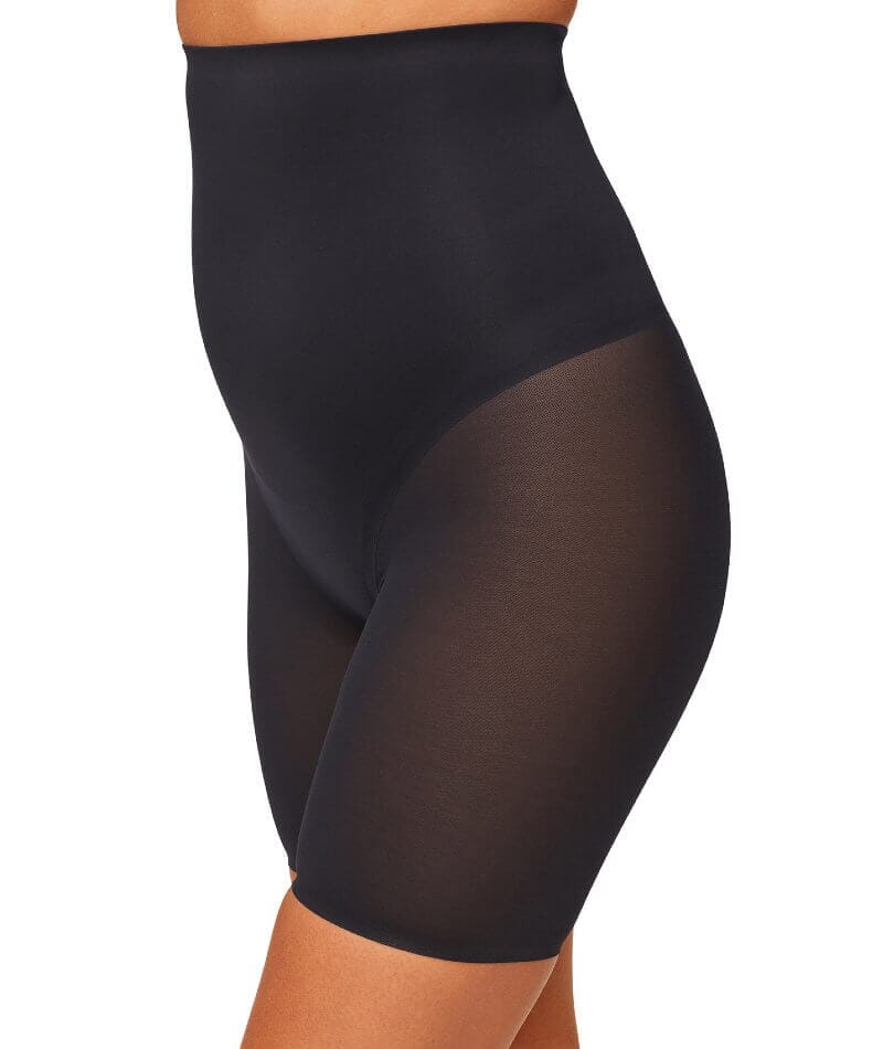 SPANX Tights for Women Micro-Fishnet Mid-Thigh Shaping Tights Black a at   Women's Clothing store