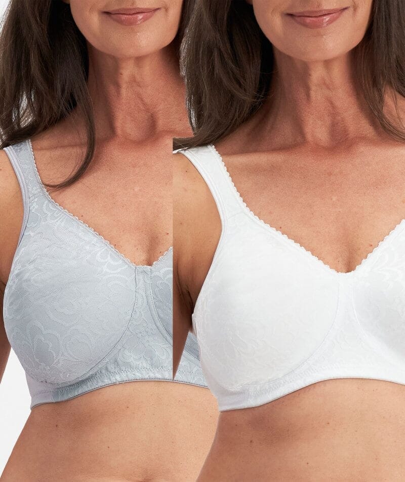 Playtex Women's Ultimate Lift & Support Wirefree Bra 2-Pack - Toffee/Gentle  Peach