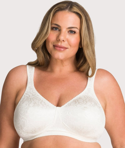 Playtex 18 Hour Ultimate Lift & Support Wireless Bra Mother of Pearl 44DD  Women's 