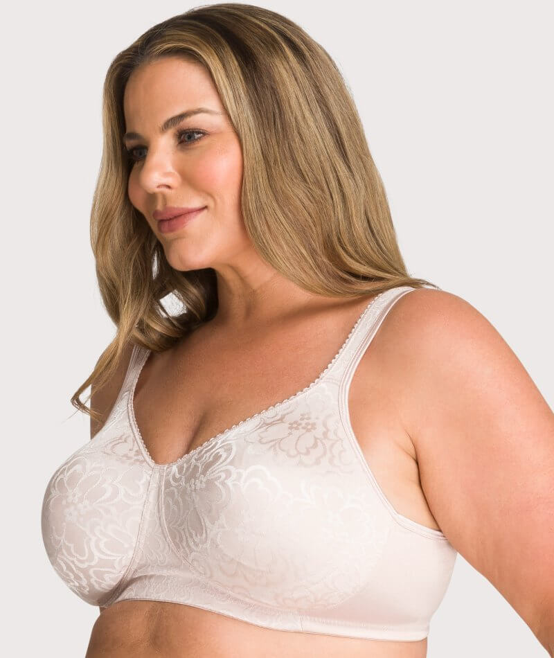 2-Pack Plus Size Underwire Full Coverage Bra Wide Straps Support Panels 34- 44C-J