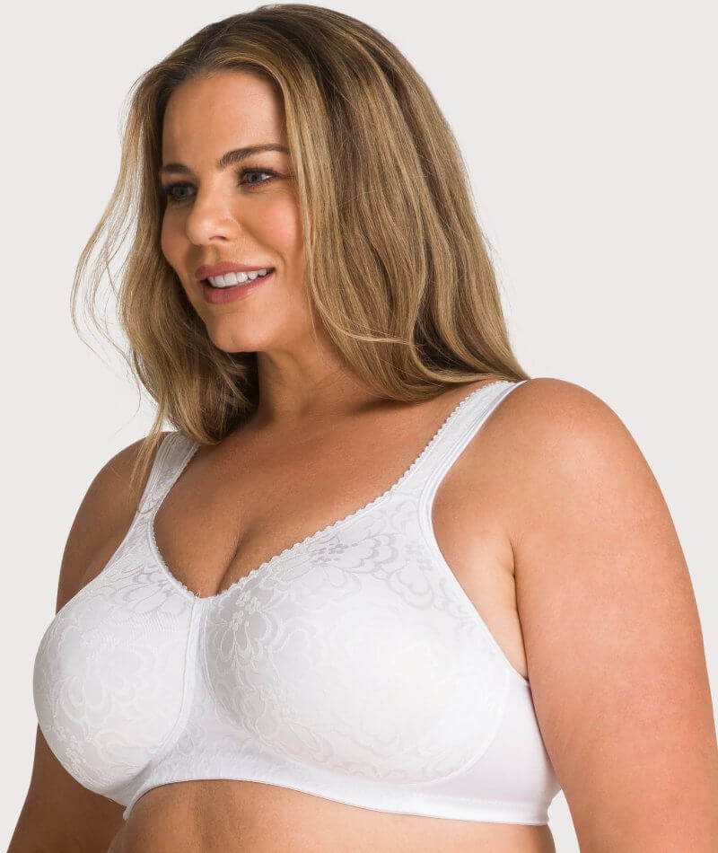 2 Playtex 18 Hour Wirefree 20/27 Classic Support Bras = White