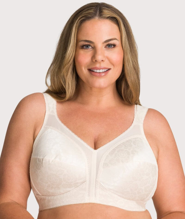 44D, Natural Beige) - Playtex 20-27 18 Hour Lace Wirefree Bra Size 44D -  Beige
