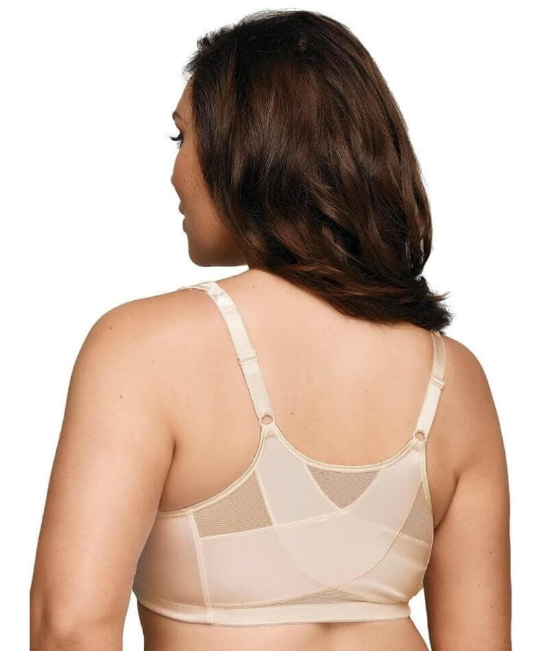 Playte Hour Posture Boost Wirefree Bra - Hanes 44 Nude 44C for