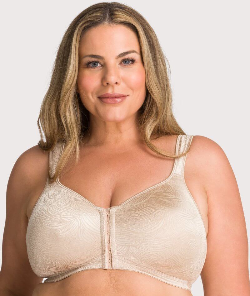 Post-op Bra for Older Lady Non Padded Bras Wire-Free Front-Closing