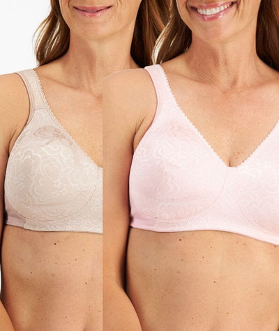 NEW PLAYTEX 18 Hour wirefree BRA ultimate lift and support 4745 GENTLE PEACH