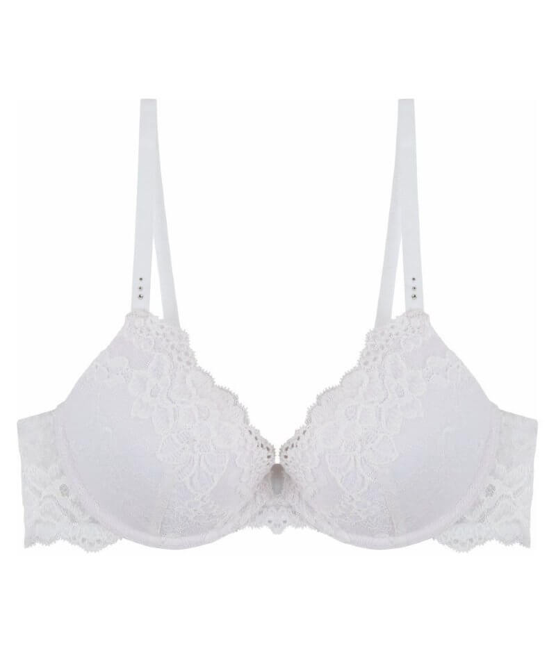 Plunge Wirefree Push Up Bra; Style: TLWFP070 - White