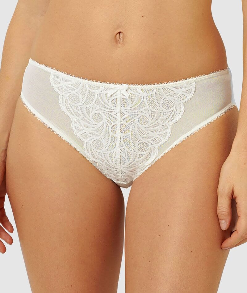 Sans Complexe Ariane Classic Lace & Microfiber Brief - Ivory