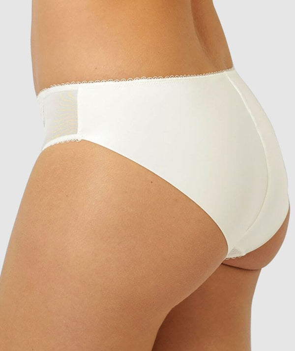 Seamless Microfiber Hi-Cut Panty Ivory XL