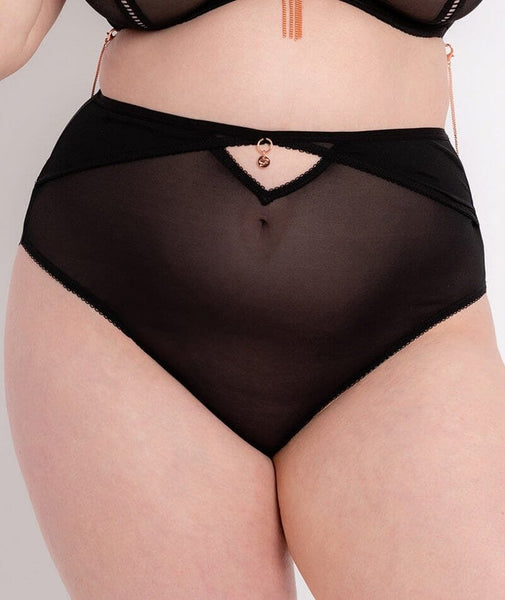 Jade high waist knickers in lace, black, Sans Complexe