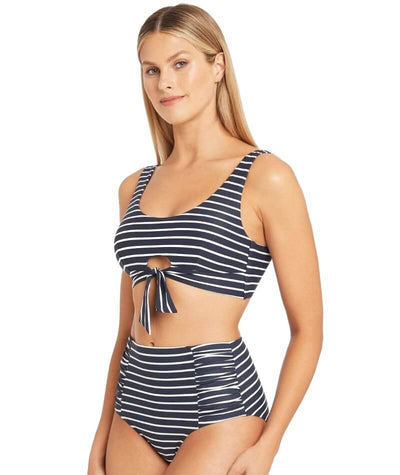 Sea Level Chamarel Gathered Side High Waist Brief - Night Sky Swim