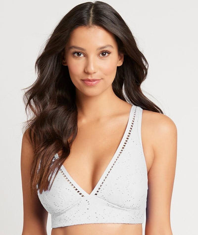 Sea Level Chantilly Triangle Bikini Top - White Swim