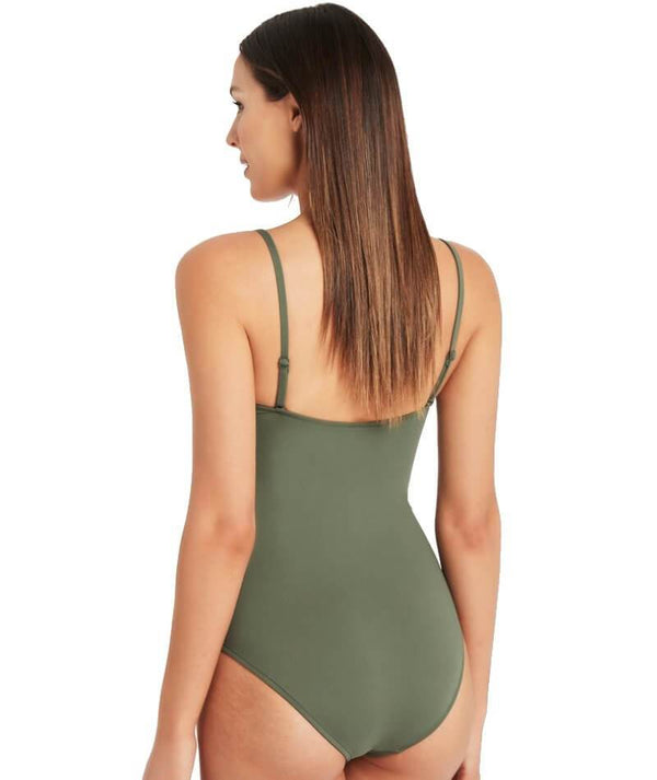 Sea Level Eco Essentials Bandeau One Piece Swimsuit - Khaki