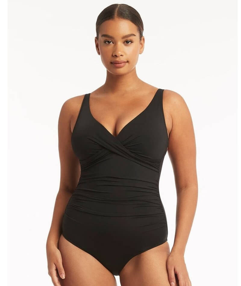 Sea Level Essentials Long Sleeve B-DD Cup One Piece Swimsuit