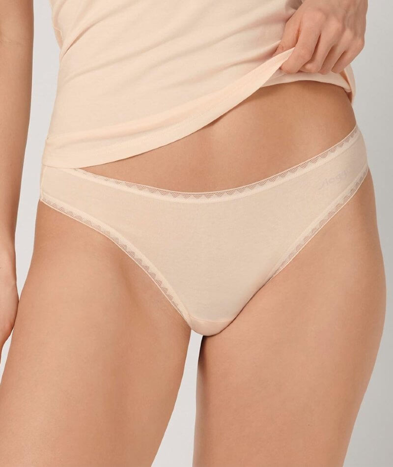 2-pack Invisible Light Shaping Briefs - Black/light beige - Ladies