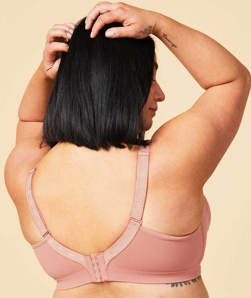 Fuller Figure Firm Support Wirefree Bra - Soft Rose