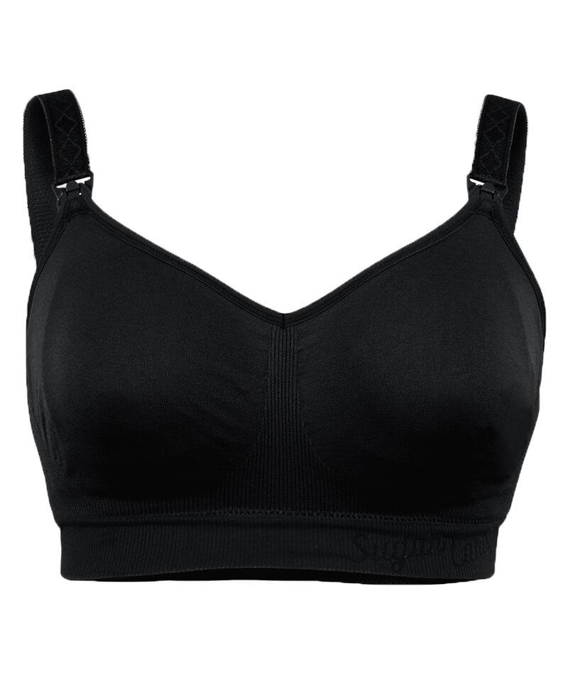 Shapee Sassy Nursing Bra (Black) - Wireless nursing bra, Sports design,  Pregnancy Wear, wide side band