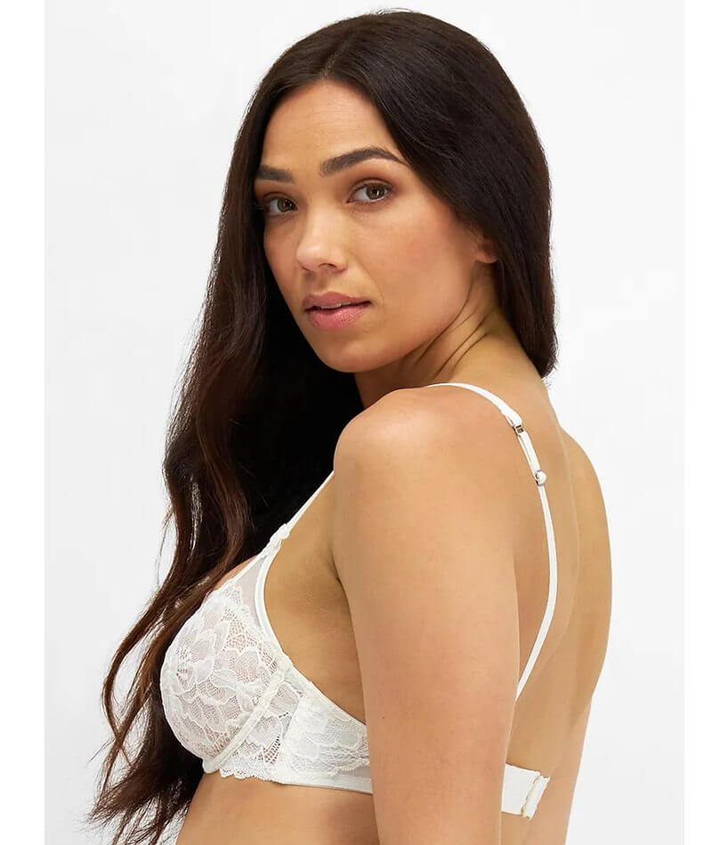 Justice White Lace Keyhole Back Bralette Bra Size 30 New With Tags 