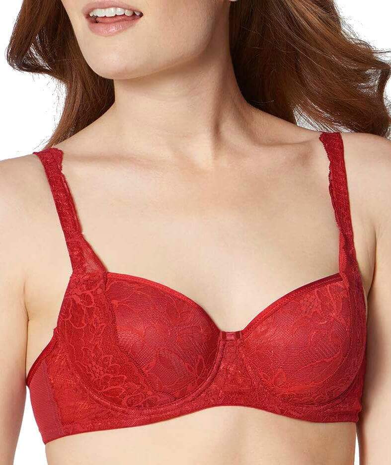 Buy Triumph Red Fashion 83 Modern Wired Detachable Padded Straps Lace Bra  7613125102226 - Bra for Women 1685320