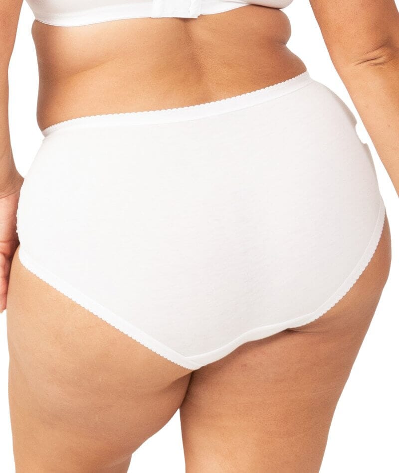Just My Size Women's Cotton Briefs, 10-White at  Women's Clothing  store: Briefs Underwear