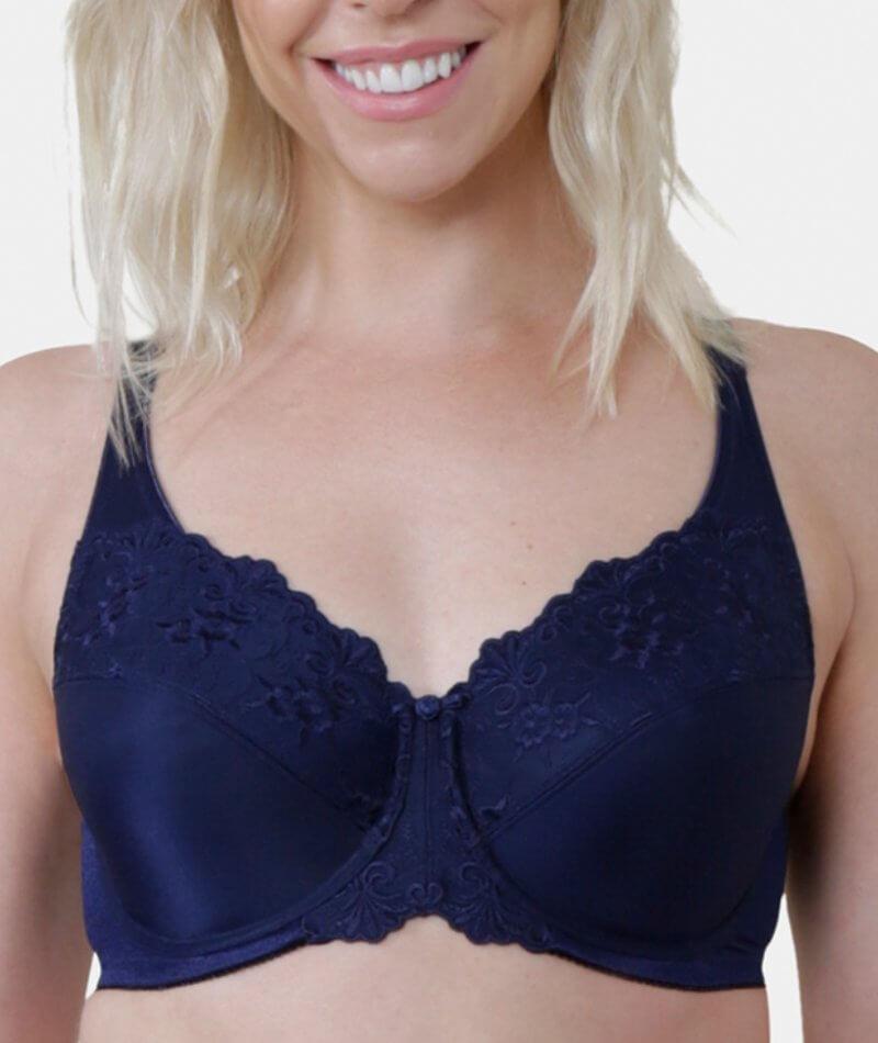 Buy online Navy Blue Color Block Minimizer Bra from lingerie for Women by  Clovia for ₹300 at 50% off