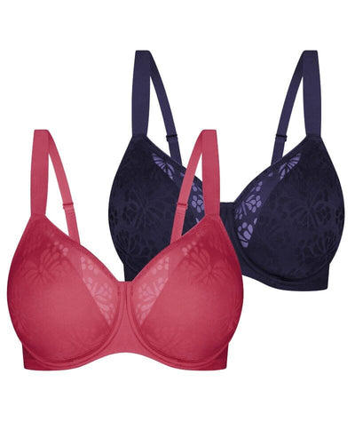 Pack of 2 Underwired Lacy Bras - Bra 