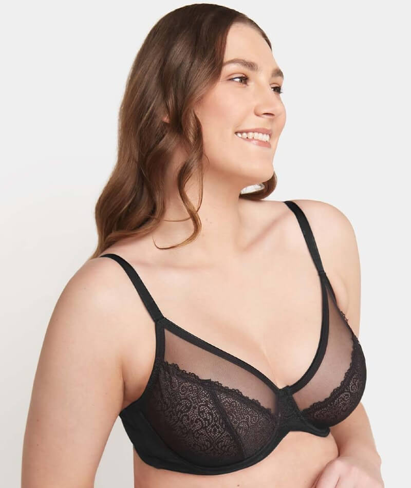 Plus Size Sheer Underwired Minimizer Barely Zero Bra For Women Perfect For  Everyday Wear 210623 From Dou01, $11.95