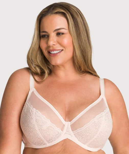 Front Closure Lace Bra for Women, Full-Coverage Lace Bra with Wireless Cups  Sexy Push Up Plus Size Bra, Everyday Bra, S-6XL (Color : Pink, Size : L) :  : Fashion