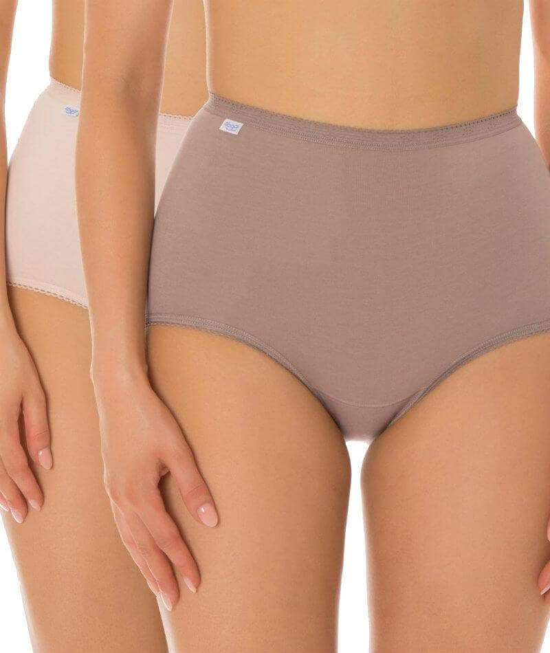 Pack of 2 maxi knickers with tummy control in cotton Sloggi