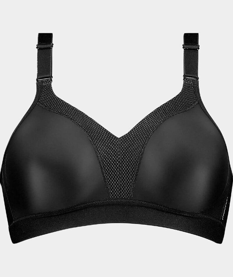 PSD Women's Sports Bra with Stretch Fabric - Black/Trojan Dept