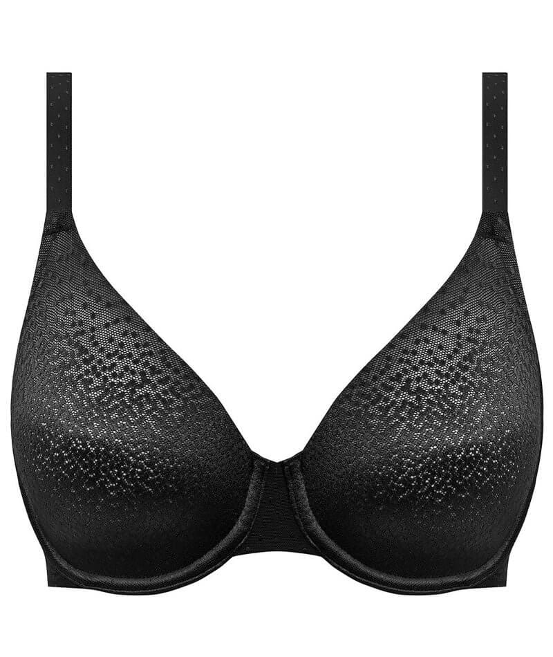 Wacoal Back Appeal Non-Padded Non-Wired Full Coverage Full Support Everyday  Comfort Bra-Black (34D)